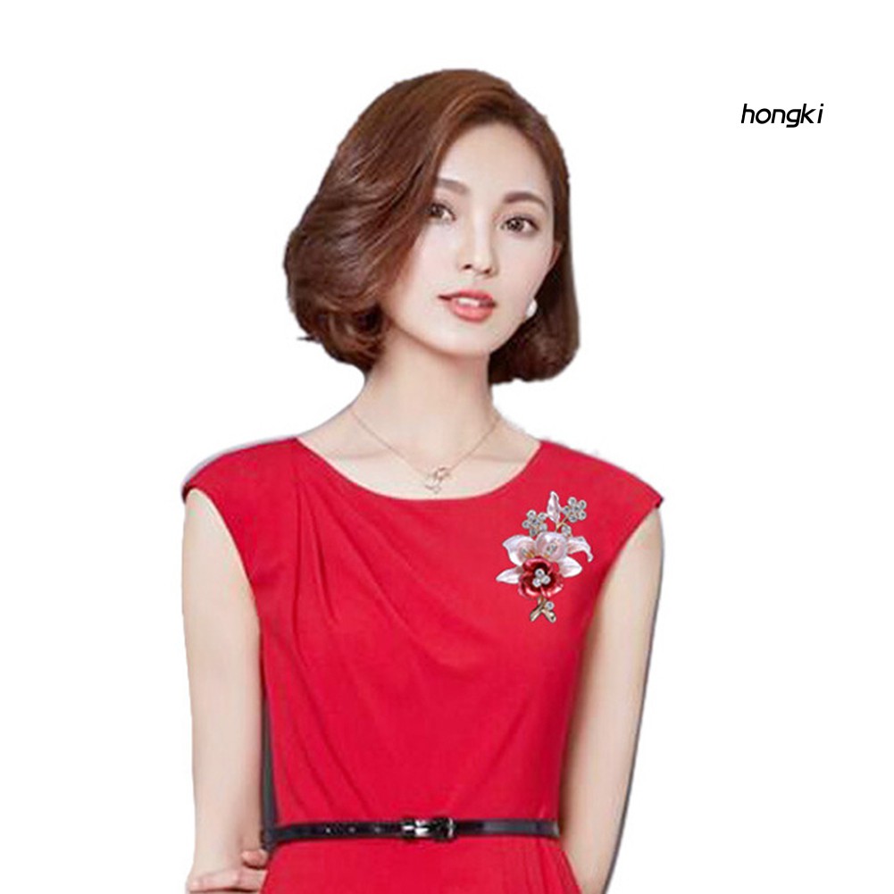 Ghim Cài Áo Hình Hoa Đính Kim Cương Giả Thời Trang Cho Nữ