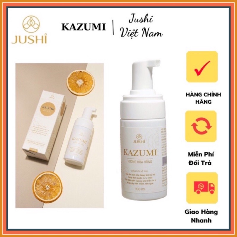 Dung Dịch Vệ Sinh Nữ KAZUMI Jushi Việt Nam Chiết Xuất Lô Hội Trầu Không Trà Xanh Công Nghệ Nhật Bả