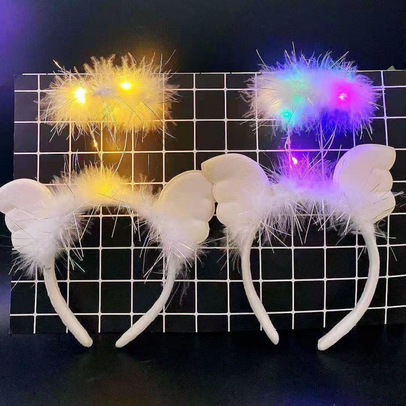 [Magpie] Băng Đô Cánh Thiên Thần Dạ Quang Dễ Thương Và Vui Nhộn Phụ Kiện Chụp Ảnh Hóa Trang Halloween Cho Nữ net red M