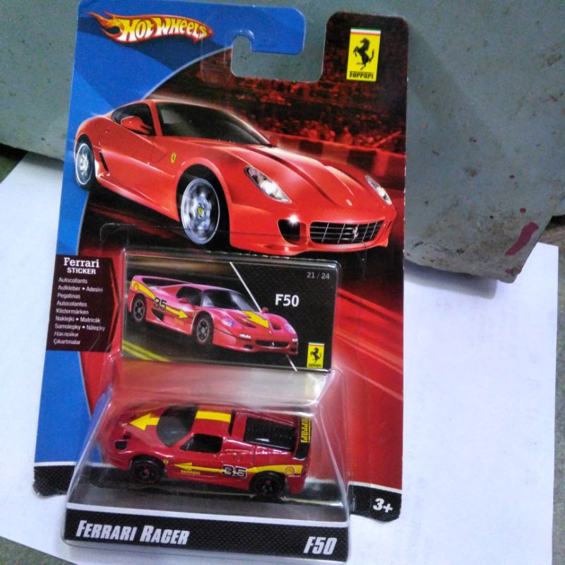 xe Hotwheels Ferrari Racer F50 màu đỏ số 35 , hàng hiếm