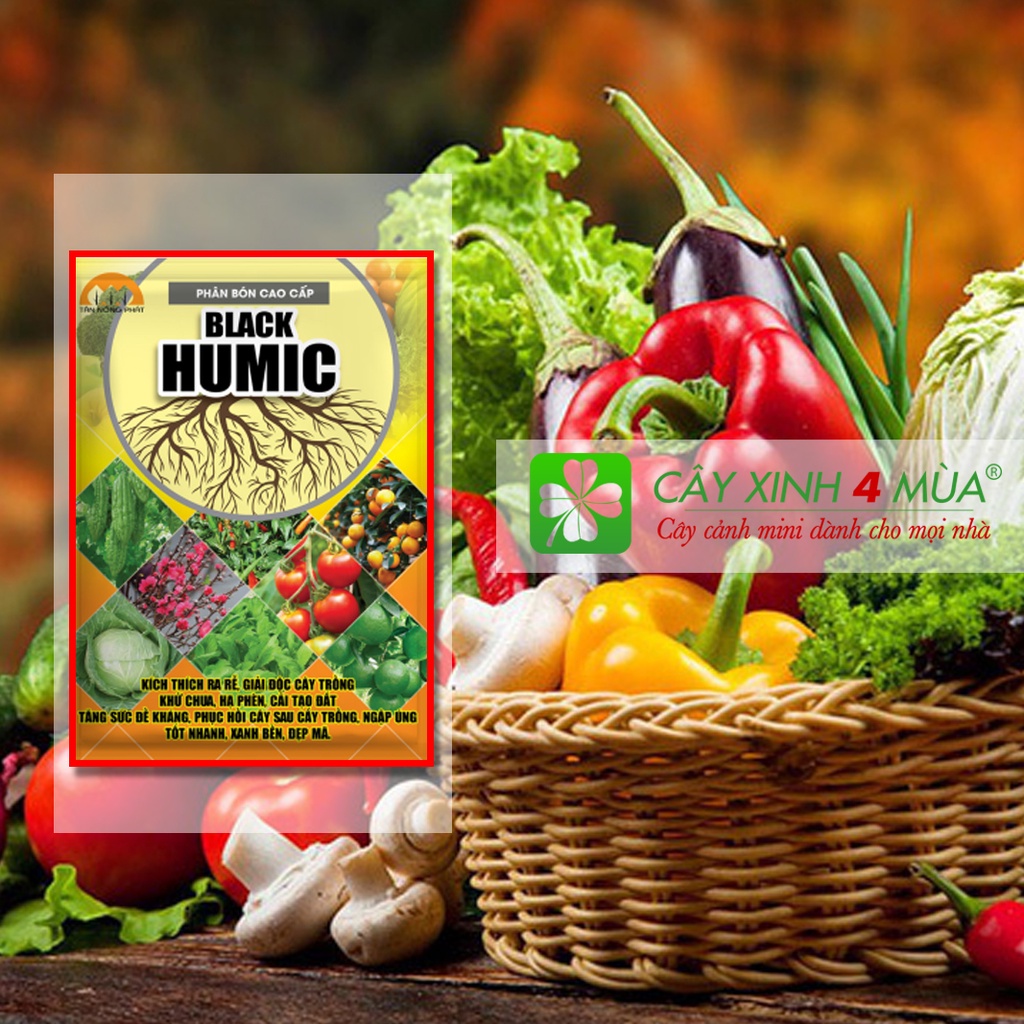 [100g] Phân bón HUMIC cao cấp giúp giải độc đất, dưỡng cây, dưỡng hoa đa dụng dành cho mọi loại cây