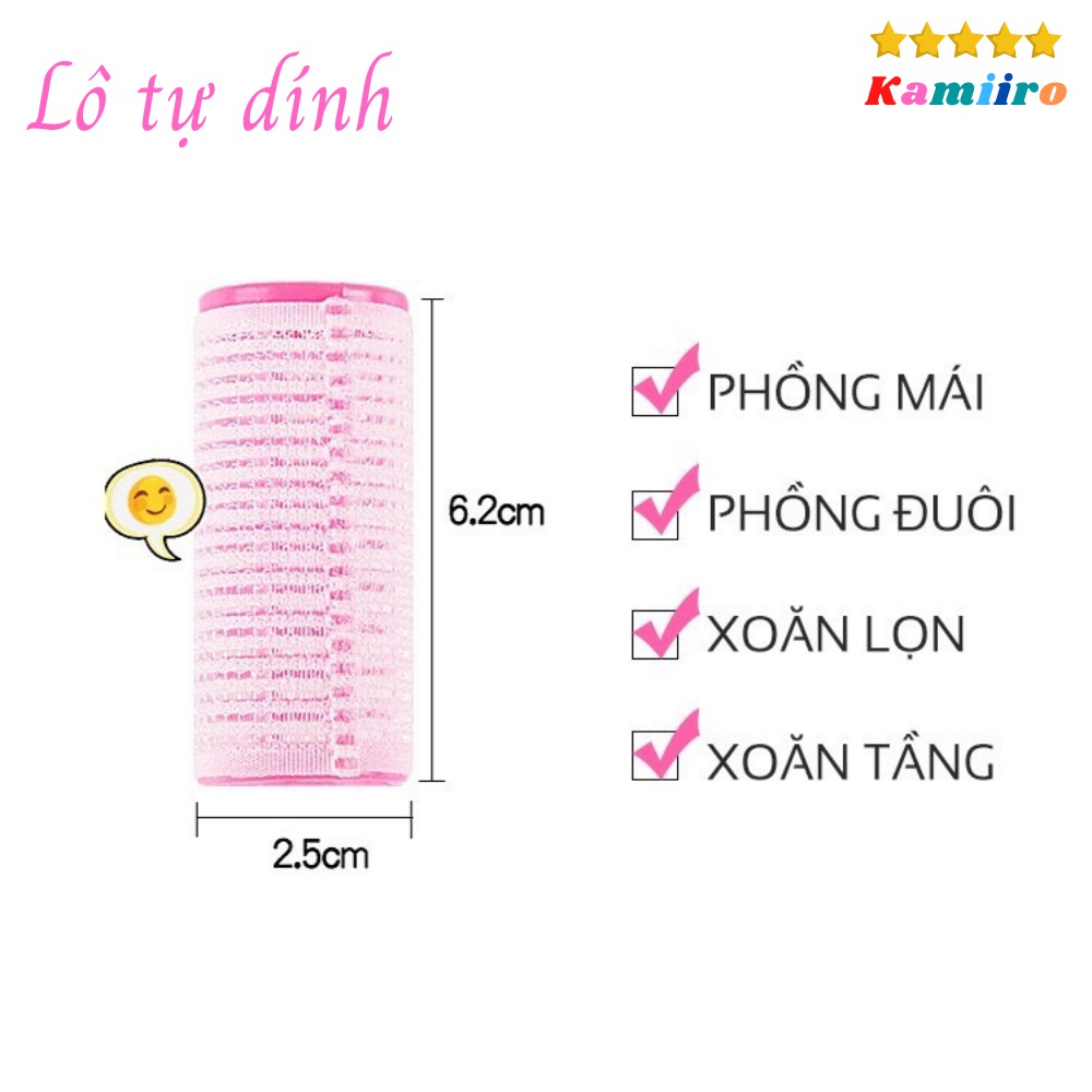 SET 3 LÔ UỐN TÓC, LÔ UỐN TÓC MÁI KÈM KẸP PHỒNG HÀN QUỐC KAMIIRO