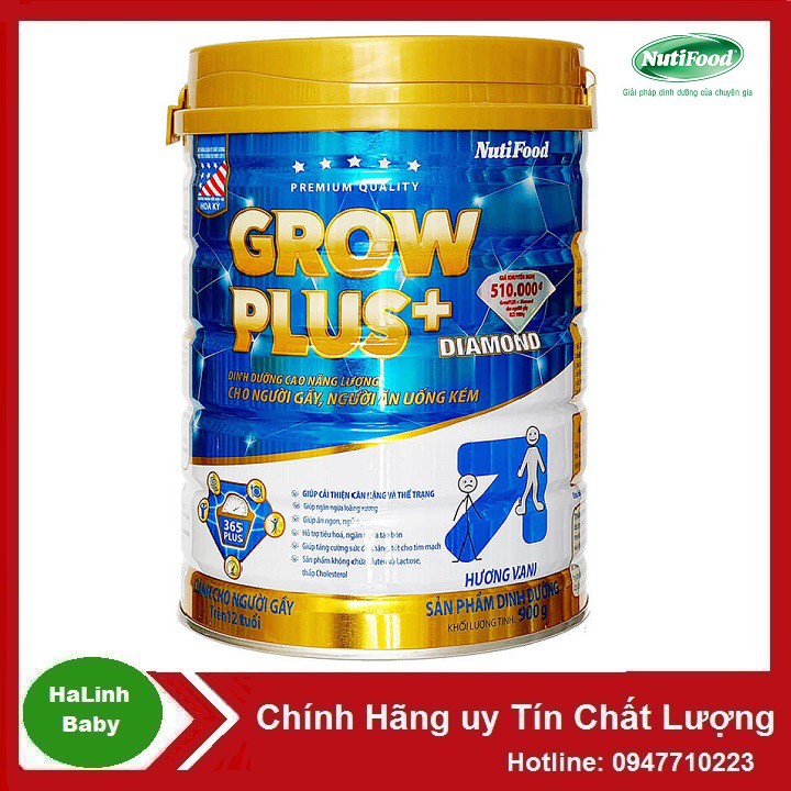 Sữa Growplus + Diamond 900g [Dành Cho Người Gầy]