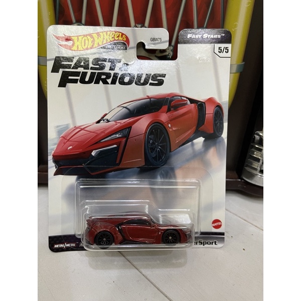 Xe mô hình đồ chơi bánh cao su Hotwheels 1:64 PREMIUM - FAST & FURIOUS - W MOTORS Lykan HyperSport