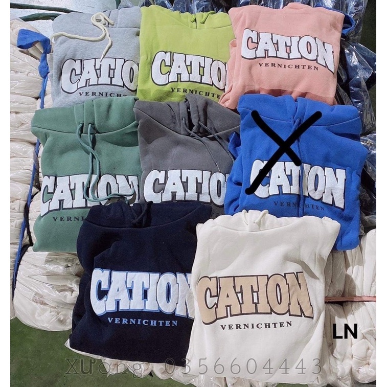 Áo hoodie nỉ cotton CATION LN12