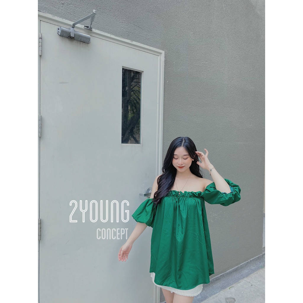 [2YOUNG] [ẢNH THẬT SHOP CHỤP] Áo thô trễ vai A1626