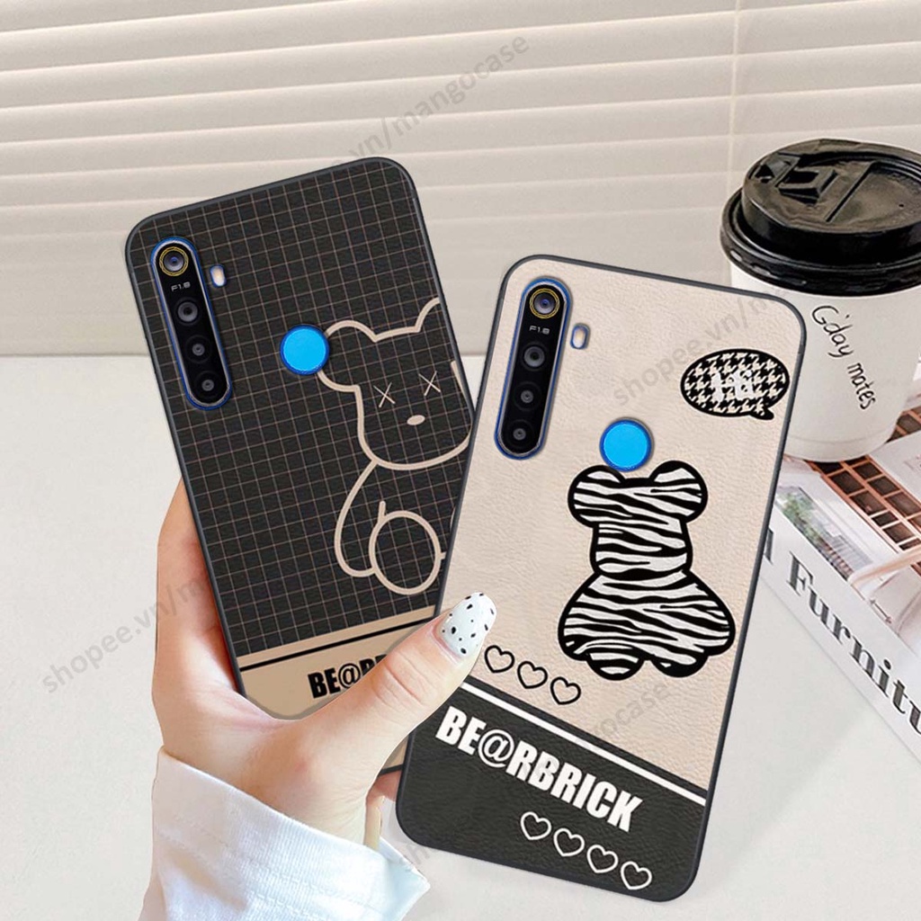 Ốp lưng Realme 5 / 5 Pro / C3 in hình happy nice, bé gấu đáng yêu