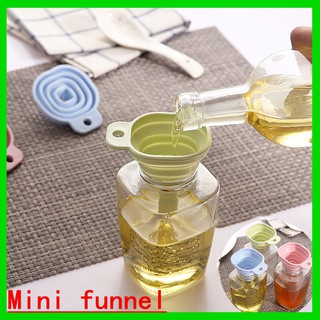 1 cái Phễu gấp silicone nhà bếp Dụng cụ nấu ăn gia đình Chịu nhiệt Phễu nhỏ đựng dầu di động Phễu lọc dầu di động