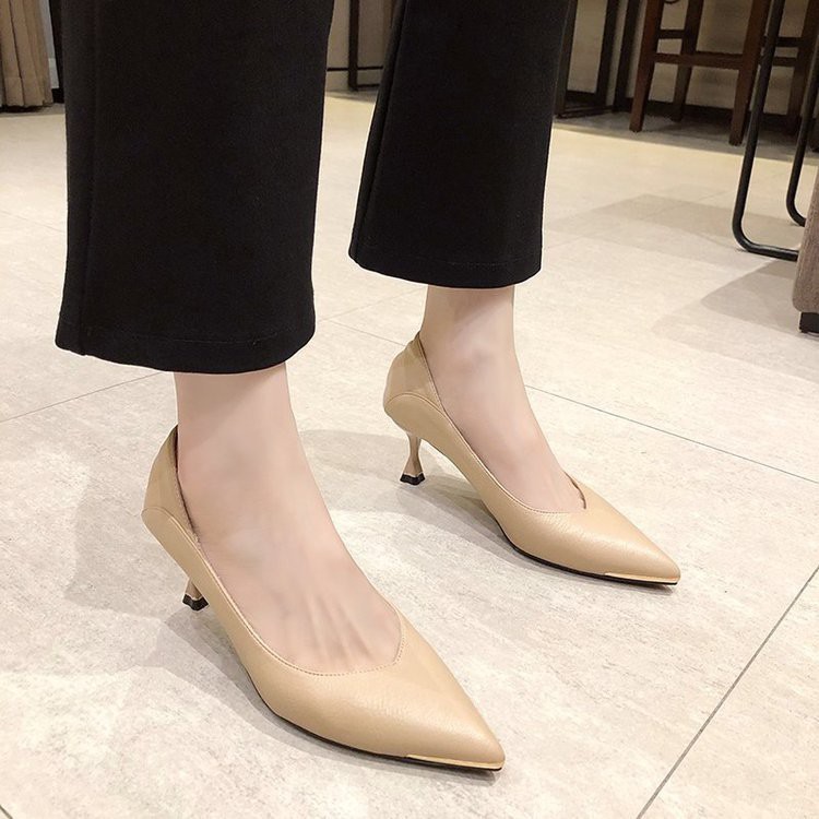Giày Cao Gót ❤️FREESHIP❤️ Giày Nữ chất liệu Da PU, điệu phần đầu mũi Thanh Lịch, Sang Trọng Y17