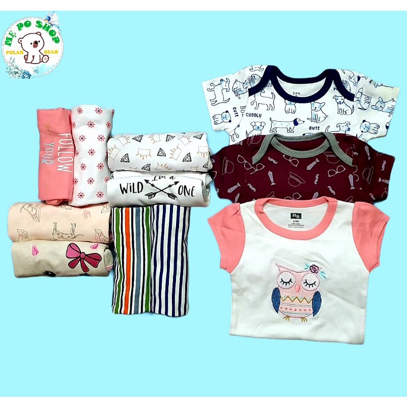 (Chọn mẫu) Bodysuit, body chip cộc tay xuất Mỹ cho bé trai bé gái, hàng xuất xịn - PoSam Kids