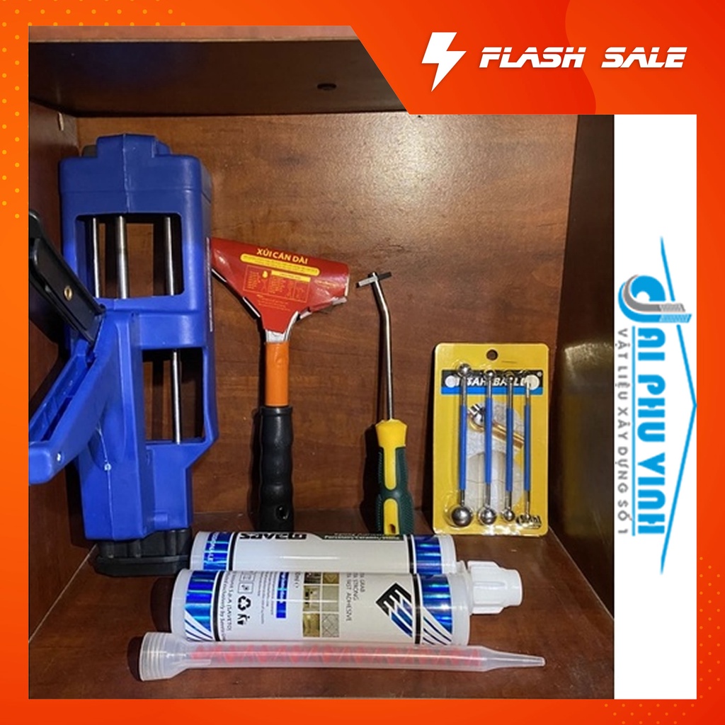 Combo Bộ sản phẩm Keo chà ron cao cấp Saveto - 10m2