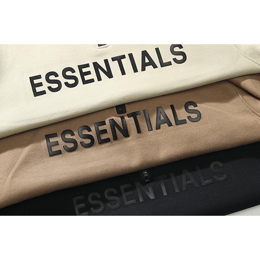 Áo sweater tay dài thêm nhung có khóa kéo cổ cao vừa họa tiết chữ Essentials phong cách đường phố | BigBuy360 - bigbuy360.vn