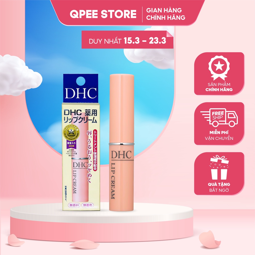 Son dưỡng môi DHC Lip Cream 1,5g (Bản Mới) - QPEESTORE