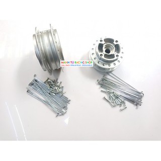 đùm wave s110 trước sau có căm mạ crom