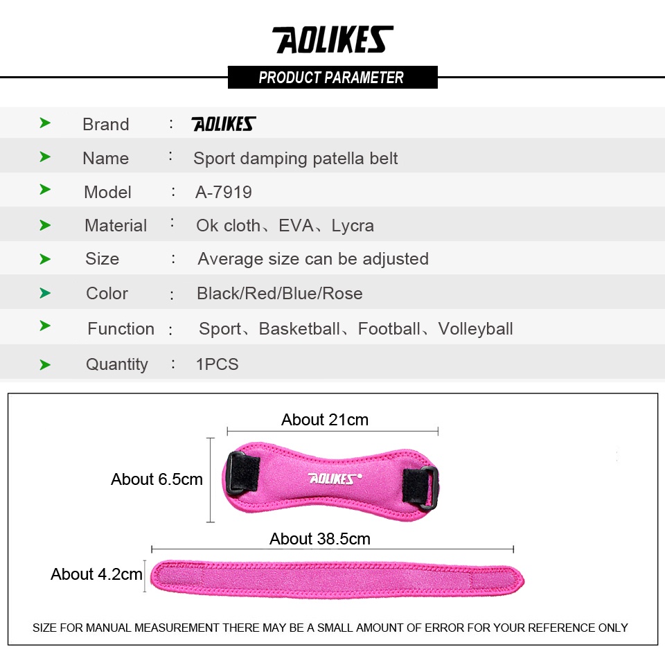 AOLIKES Đệm Bảo Vệ Đầu Gối Bằng EVA Có Thể Điều Chỉnh Hỗ Trợ Chơi Bóng Chuyền / Bóng Chày /