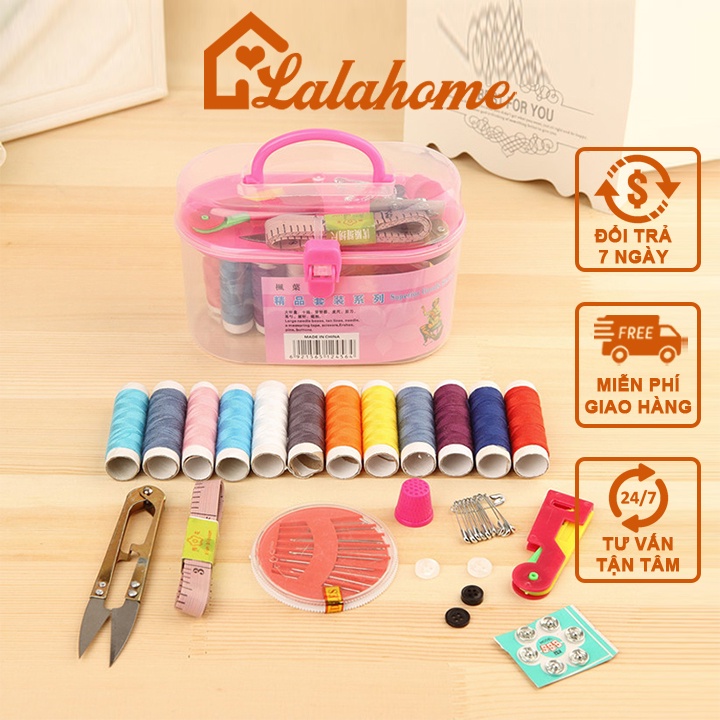 Hộp đựng kim chỉ may vá mini nhiều chi tiết đa năng, đồ gia dụng LALAHOME