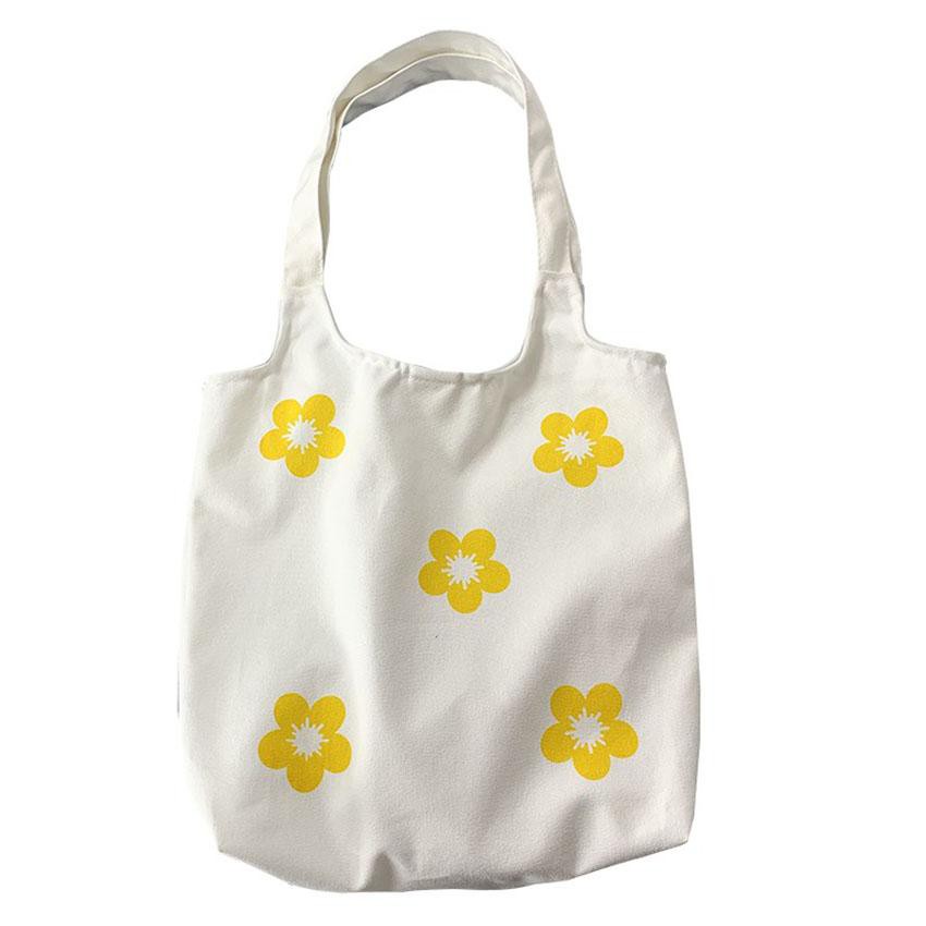 Túi tote vải bố đựng đồ canvas đeo vai Hazin thời trang mới nhất ,túi hoa mai phong cách Hàn Quốc