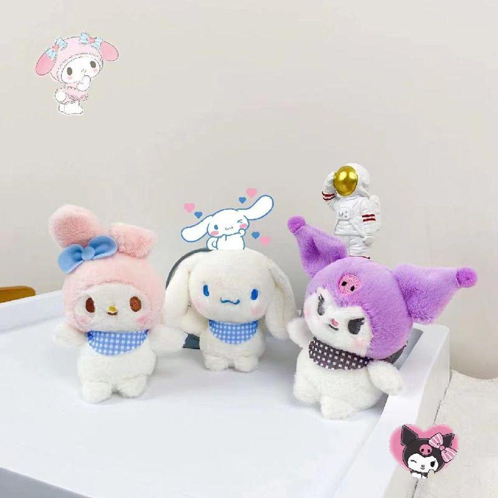 Búp Bê Nhồi Bông Hình Kuromi KT Kích Thước 12cm Trang Trí Balo Cho Bé
