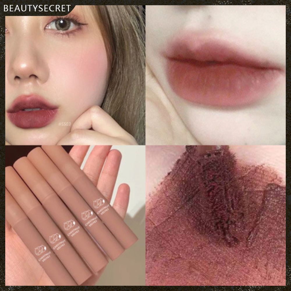 Son lì DAIMANPU tông nude tự nhiên chất nhung mềm chống khô môi chống thấm nước lâu trôi trang điểm chuyên nghiệp | BigBuy360 - bigbuy360.vn