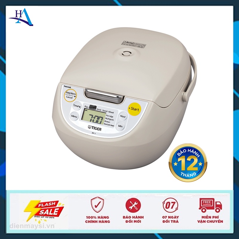 Nồi cơm điện tử Tiger 1.8 lít JBV-S18W (Miễn phí giao tại HCM-ngoài tỉnh liên hệ shop)