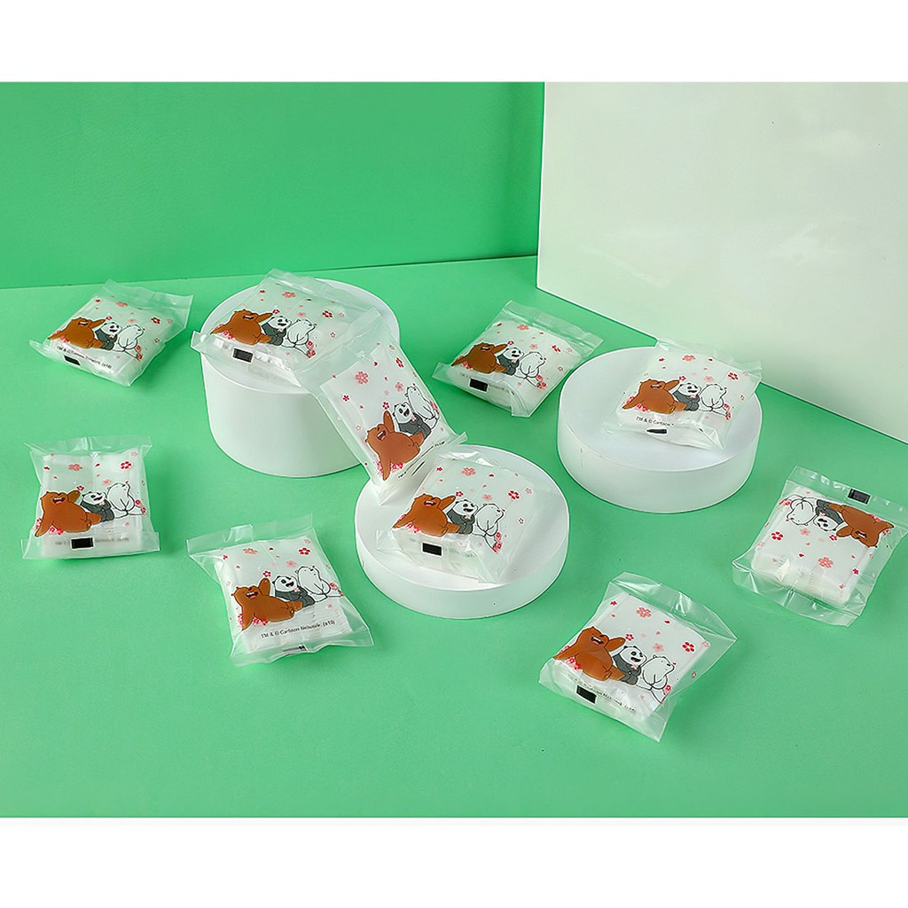 Bông tẩy trang Miniso x We Bare Bears 3.0, 10miếng*10gói | BigBuy360 - bigbuy360.vn