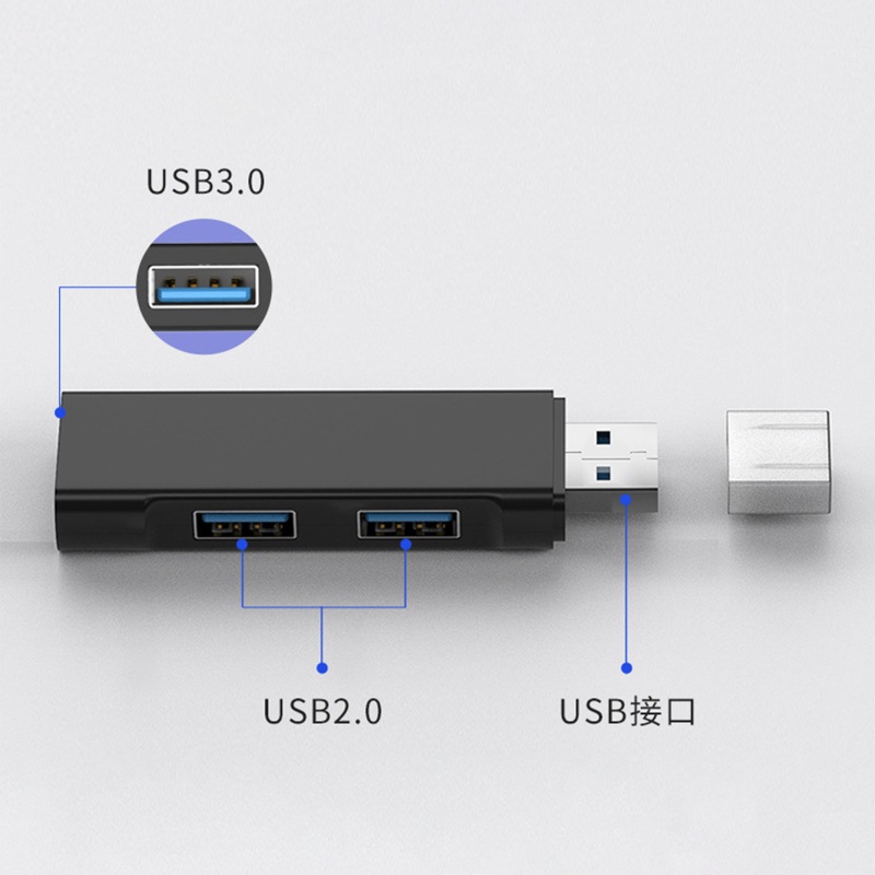 Bộ Chia 3 Cổng USB 3.0 3.0 2.0 Chuyên Dụng Cho PC Laptop USB 3.0