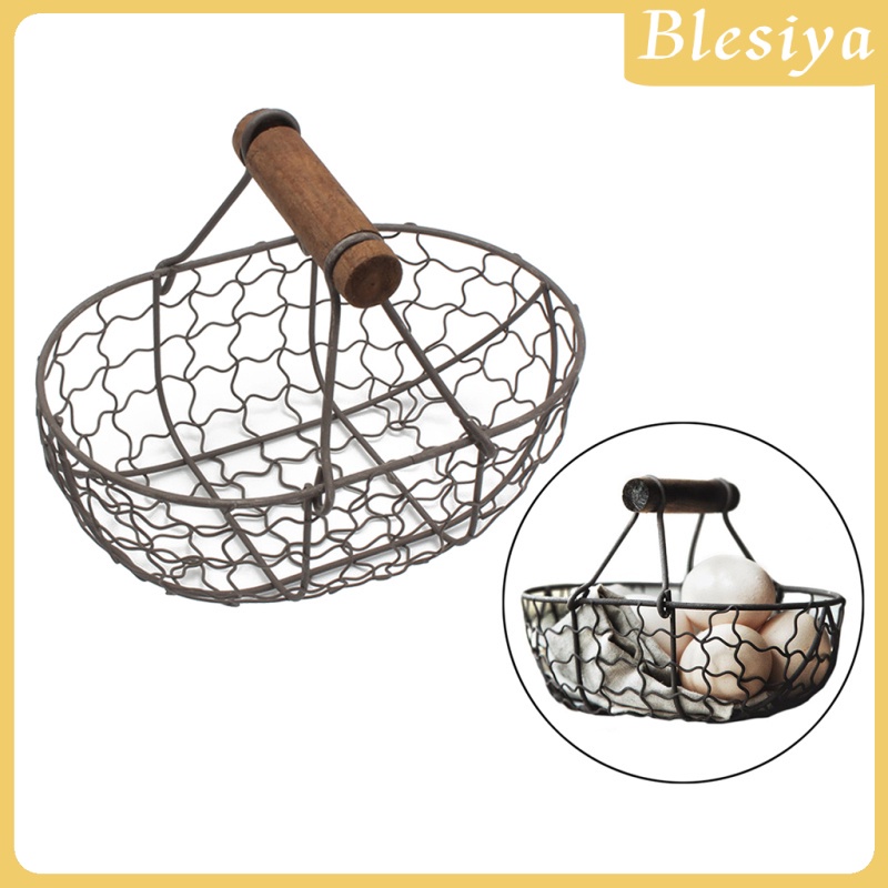 Rổ Kim Loại Đựng Bánh Mì / Trái Cây / Rau Củ Màu Đen