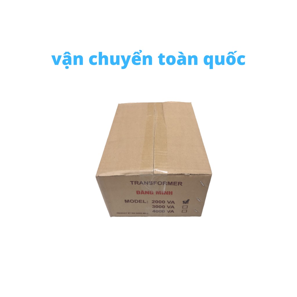 Bộ đổi nguồn 220v sang 110v - 100v 2000VA cho máy giặt sấy, biến áp ĐĂNG MINH đồng hành trọn đời.