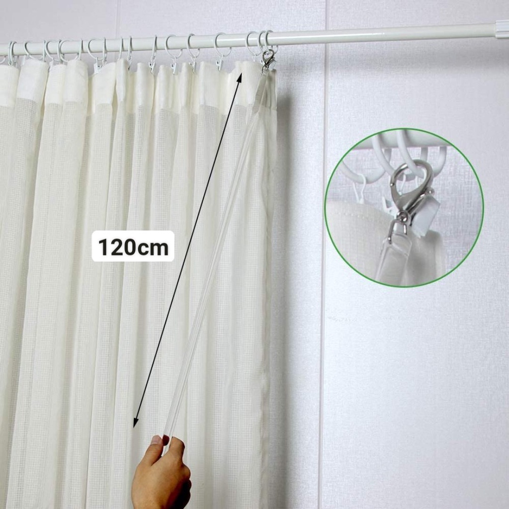 Set 2 thanh dắt rèm vải cây kéo đóng mở mica trong suốt trang trí nhà cửa bảo vệ rèm cặp combo