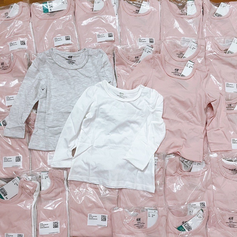 [AUTH] Set 3 áo cotton H&amp;M Auth bé gái săn sale cực rẻ