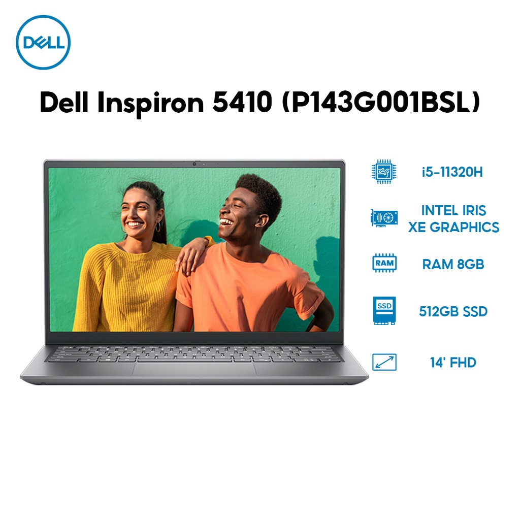 Laptop Dell Inspiron 5410 P143G001BSL i5-11320H | 8GB | 512GB | 14' FHD | Win 11 | Office