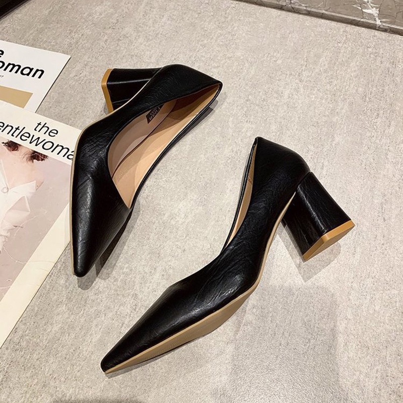 Giày cao gót IELGY mũi nhọn phong cách Hàn Quốc thời trang cho nữ