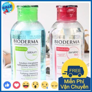 Nước Tẩy Trang Bioderma Pháp H2O ❤Chuẩn Chính Hãng❤  Xanh - Hồng 500ML