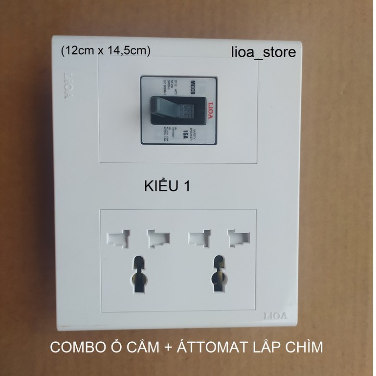 COMBO Ổ CẮM +ATTOMTAT LẮP CHÌM