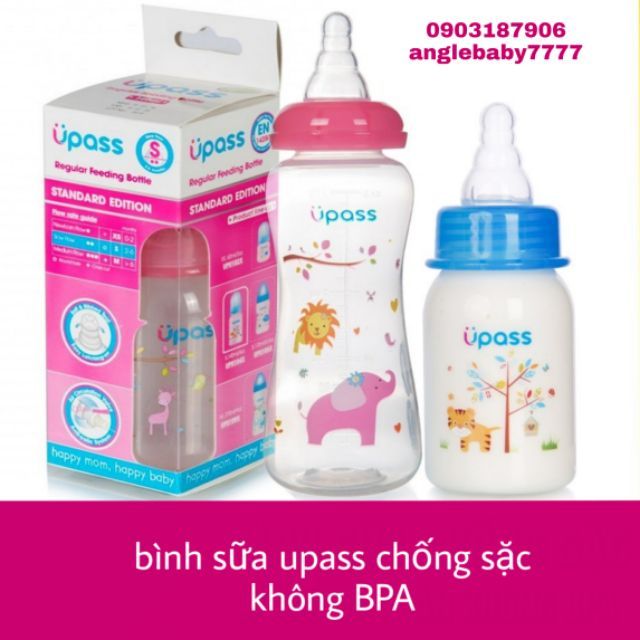 (THÁI LAN) BÌNH SỮA CỔ THƯỜNG CHỐNG SẶC, KHÔNG BPA 140/270ML UP0109X