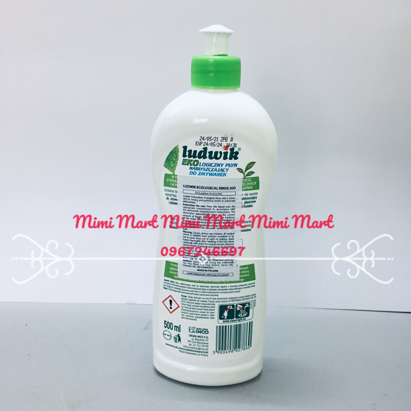 Dung dịch làm bóng chén bát cho máy rửa bát Ludwik 500ml
