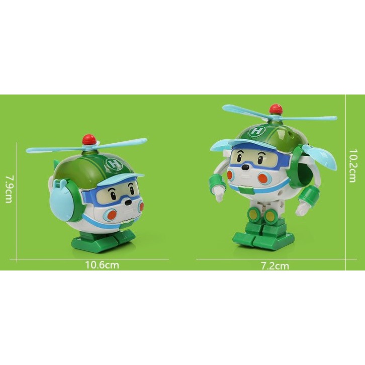 Đồ Chơi Bộ 6 xe biến hình Robocar Poli phim hoạt hình Poli và những người bạn