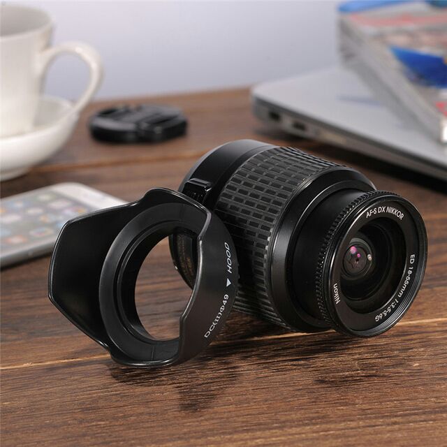 Lens hood Loa che nắng hoa sen vặn ren 49mm cho ống Sony Canon Nikon _ Loại dày