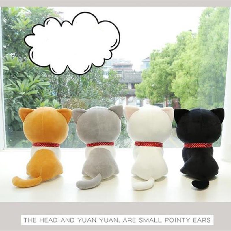 Ready Stock !!! 24cm/9.44in Cute Soft Cat Plush Toys Stuffed Pause Pillow Home Decoration Gift Doll For Kids Girl