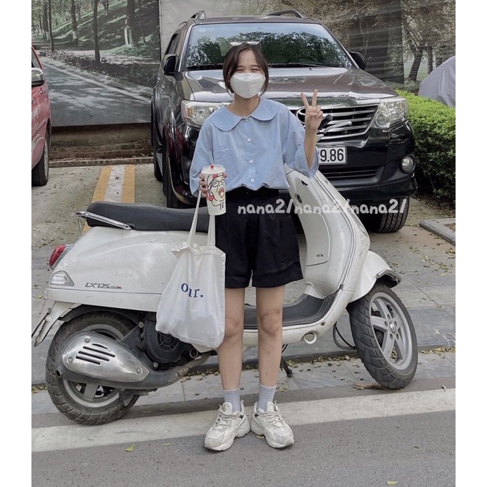 Áo sơ mi cổ sen A170