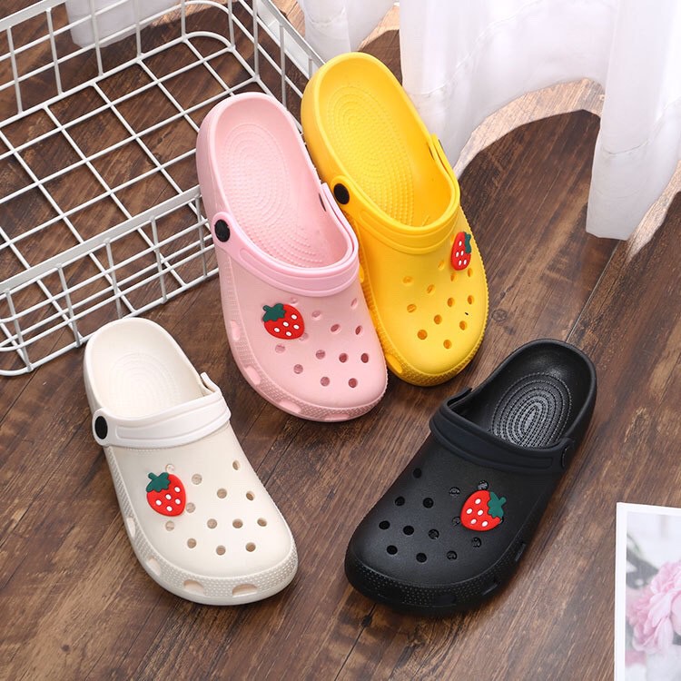 (Sẵn) Dép sục nam nữ (tặng kèm sticker dâu hoặc gấu)