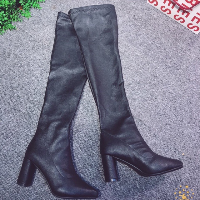 Boot đùi da và da lộn