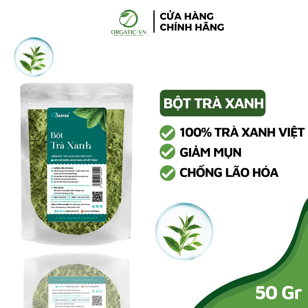 Bột mặt nạ dẻo Collagen Trà Xanh OBAXUA cao cấp (Mask dẻo)