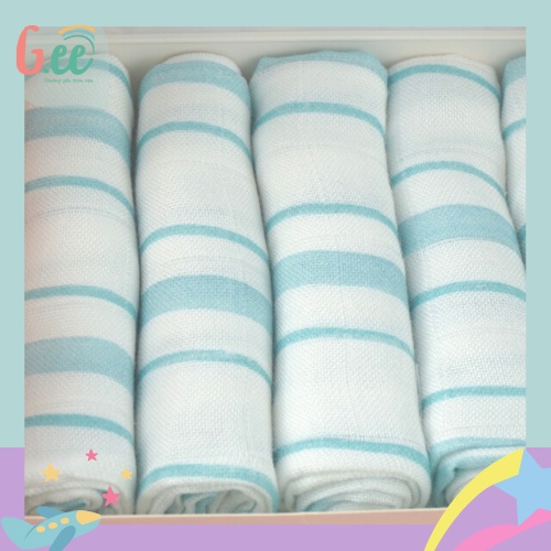 Set 5 khăn sữa sợi tre in hình (30x30) gee- mềm mịn kháng khuẩn cho bé