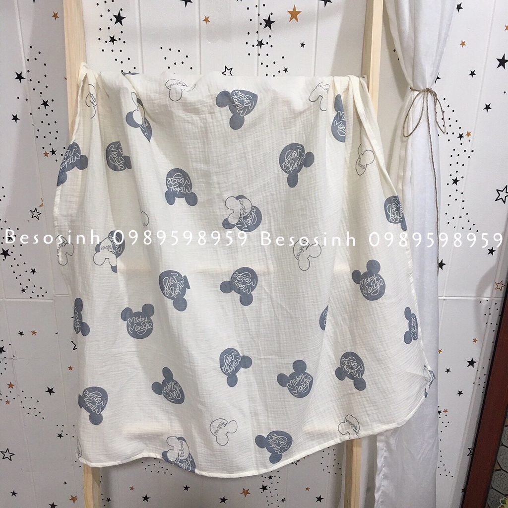 Chăn đắp xô muslin be cho bé