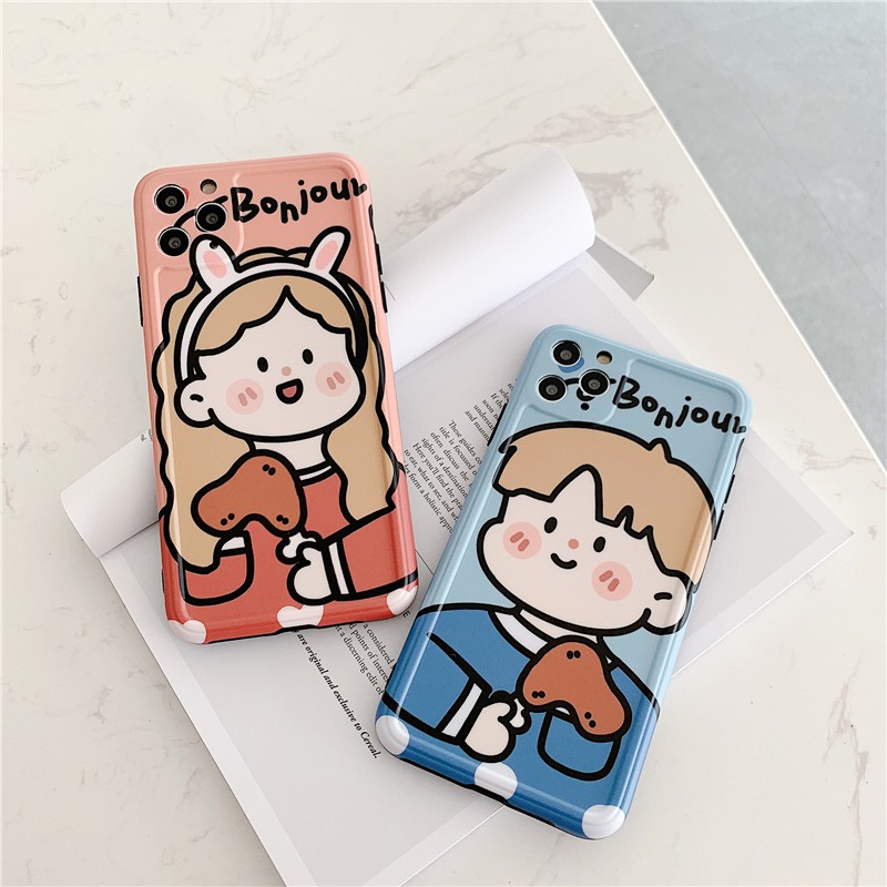 Ốp lưng iphone Bonjour IMD dày dặn viền nổi 5/5s/6/6plus/6s/6splus/7/7plus/8/8plus/x/xr/xs/11/12/pro/max/plus/promax | BigBuy360 - bigbuy360.vn