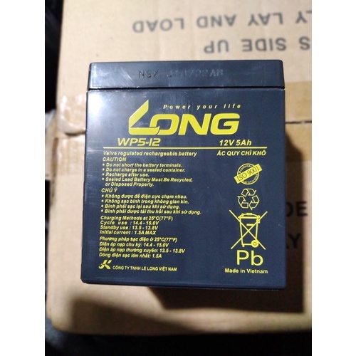 Bình ắc quy chì khô 12v 5A dung cho loa kéo