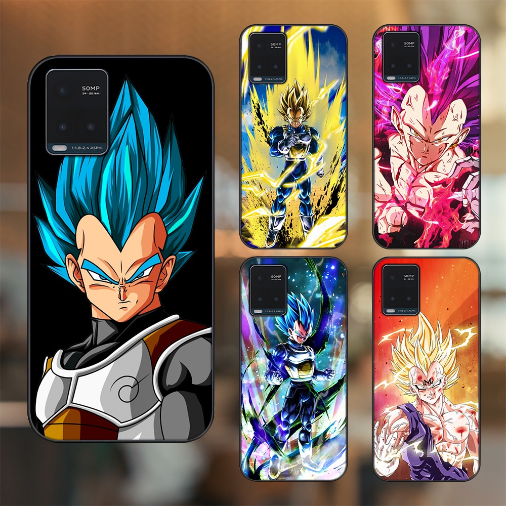 Ốp lưng Vivo Y21s, Y33s viền đen in hình Vegeta Dragon Ball