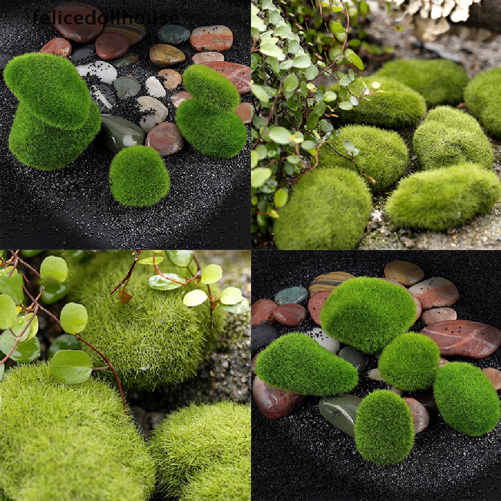 Đá Cỏ Marimo Nhân Tạo Mini Trang Trí Vườn Thần Tiên Terrarium