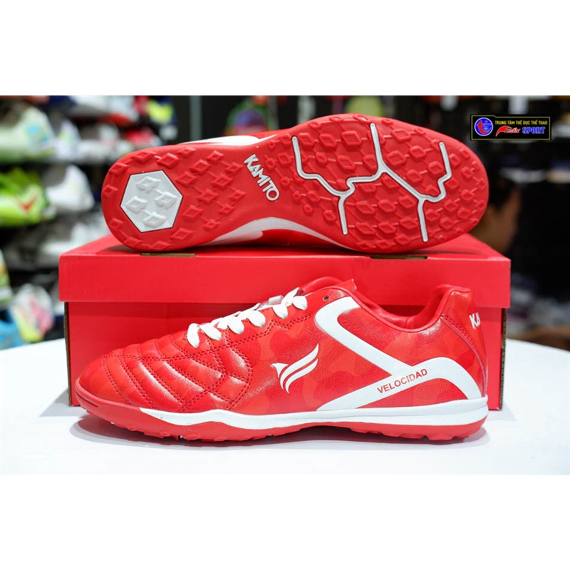 Giày đá bóng kamito Velocidad TF - đỏ(size38-44)